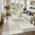 thumbnail image 1 of 5.3'x7.5' Living Room Carpet Indoor Carpet Arrel Speckled Wool-Blend Area Rug Natural Area Rug Plush Area Rug, 1 of 10
