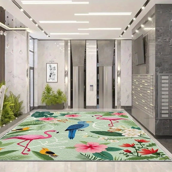 5.3'x7.5' Runway Carpet Large Carpet Area Rug Washable Big Area Rug Rust Area Rug