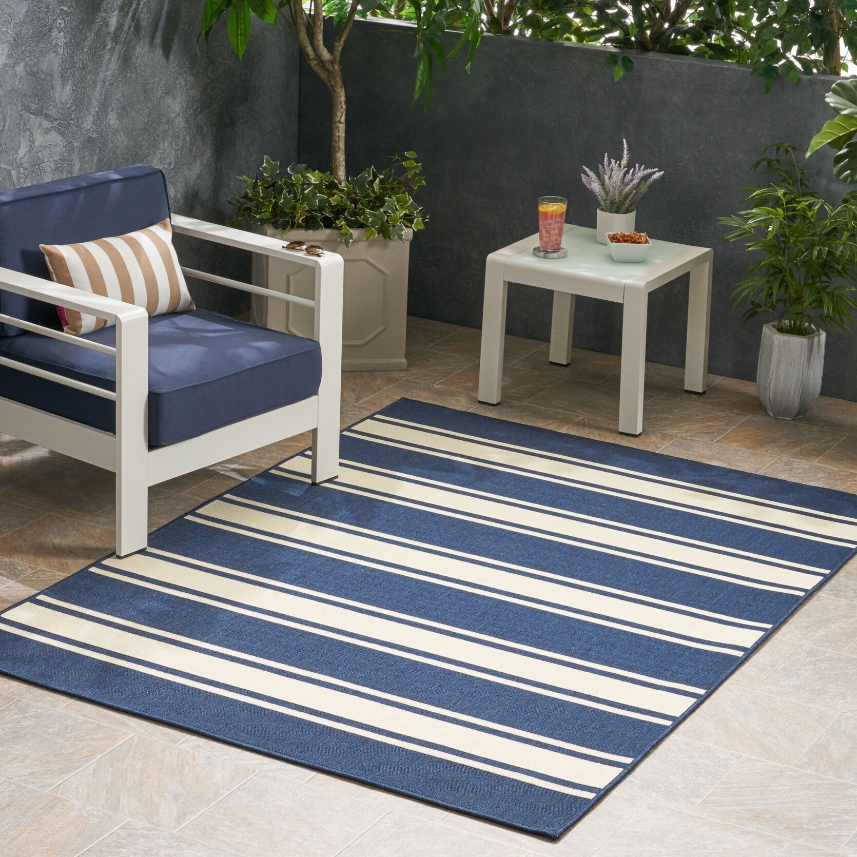 5’3”x7’ Indoor Outdoor Rug Waterproof, Patio Carpet for Bed Room ...