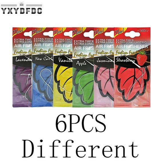 5-30Pcs Car Air Freshener Natural scented tea paper Auto Hanging Vanilla perfume fragrance Leaf Shape car accessories interior