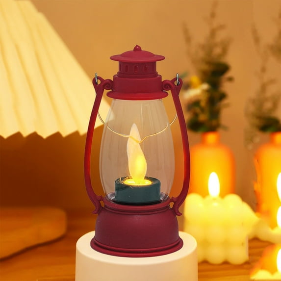 5.31" Electronic LED Christmas Candle - Battery Operated Flameless Tea Light with Realistic Flicker for Holiday Decor