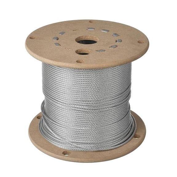 5/32 7x19 Galvanized Aircraft Wire Rope Cable 500' Reel
