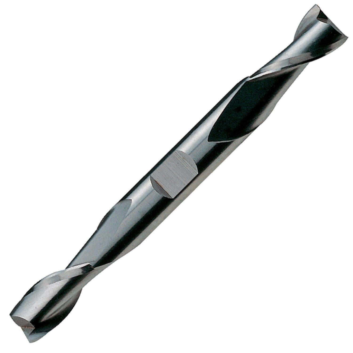 5/32" Diameter 2 Flute DE Carbide End Mill 3/8" Shank W/Weldon Flat,.437" Length of Cut, 3" Overall Length