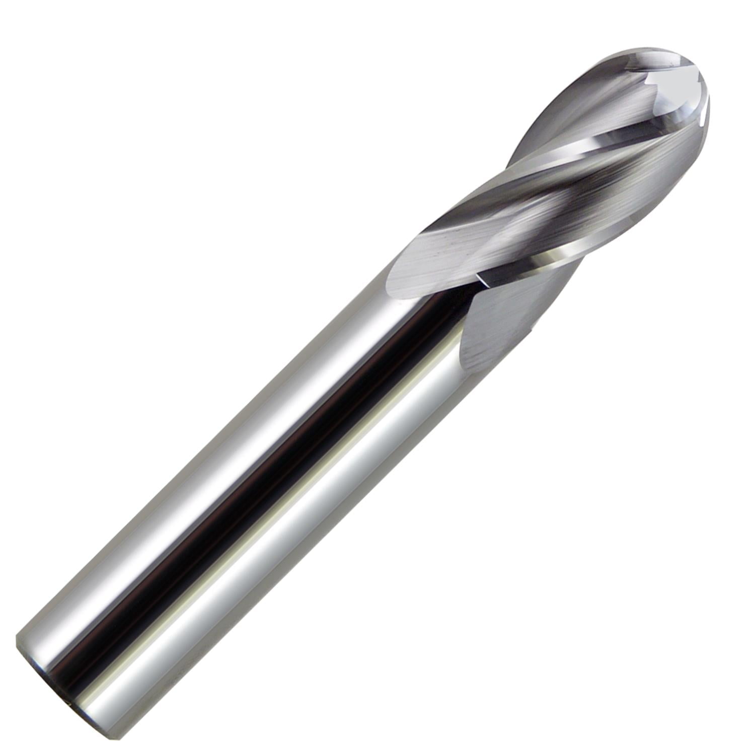 5/32" Diameter 4 Flute Single End Ball 30° Carbide End Mill , .562"Length of Cut, 3/16" Shank, 2" OAL