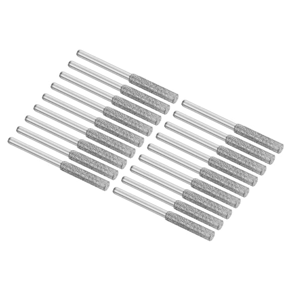 5/32 Inch Diamond Chainsaw Sharpener, 18 Pack Sharpening Stone Polishing Grinding File Tool, Silver