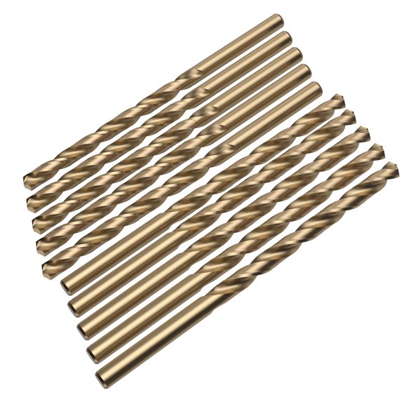 5/32" M35 Cobalt HSS Jobber Length Twist Drill Bit with Straight Shank,Heavy Duty, Pack of 10 PCS, Drilling for Cast Iron, Heat-Treated Steel, Stainless Steel and Other Hard Materials