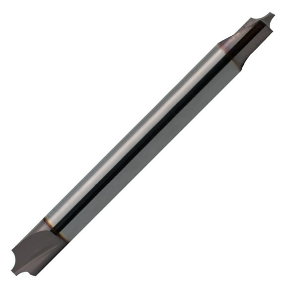 5/32" Radius 2 Flute Double End Carbide Corner Rounding End Mill TiCN Coated, 1/16"Pilot, 3/8" Shank, 2-1/2" OAL