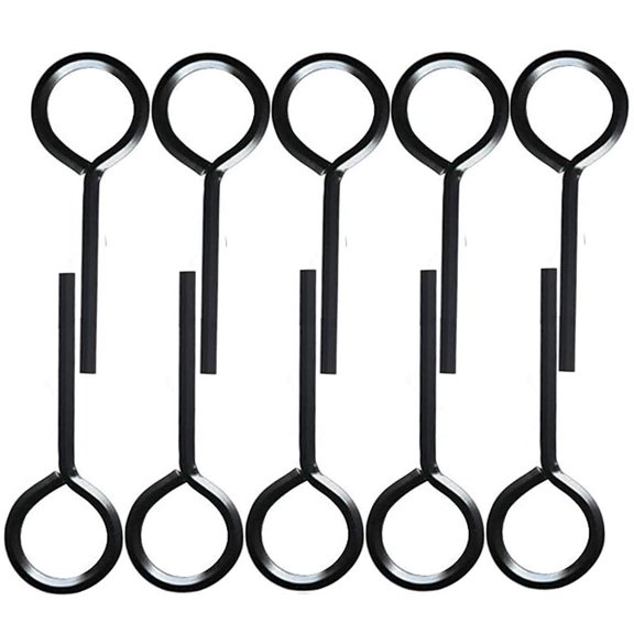 5/32” Standard Hex Dogging Key with Full Loop, Allen Wrench Door Key for Push Bar Panic Exit Devices, Solid Metal - 10 Packs (5/32, black)