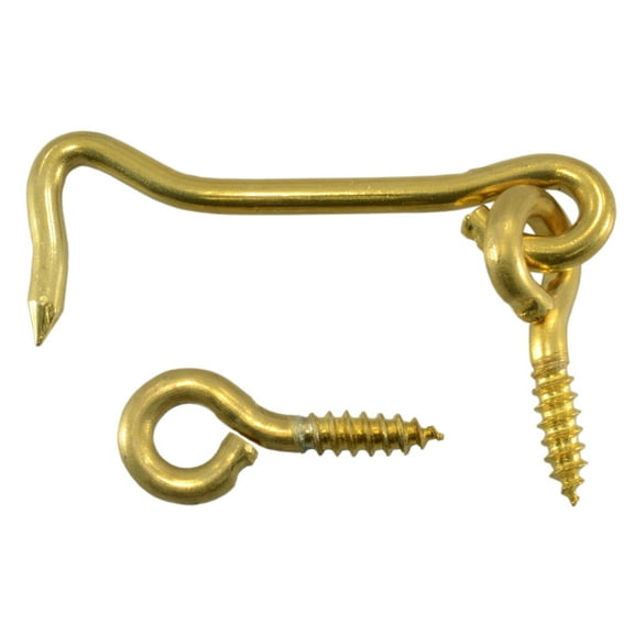 5/32" x 2-1/2" Solid Brass Gate Hooks (25 pcs.)