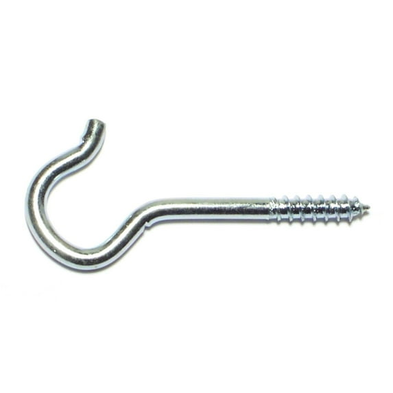 5/32" x 2-9/16" Zinc Plated Steel Screw Hooks SHOOK-023