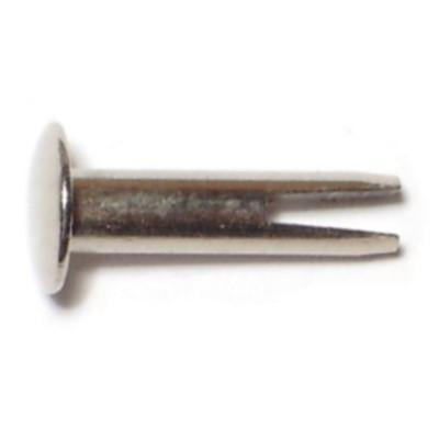 5/32" x 5/8" Nickel Plated Steel Split Rivets SRIVT-024 (60 pcs.)