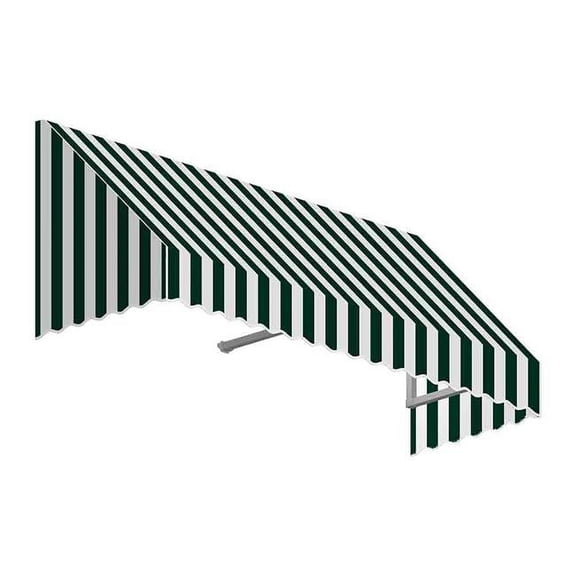 5.38 ft. San Francisco Window & Entry Awning, Forest Green & White - 16 x 30 in.