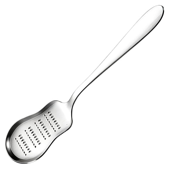 5.39x1.22 inch 304 Stainless Steel Garlic Grater Spoon, Manual Portable Grinder Tool, Food Grade Grater for Garlic, Ginger, Nutmeg, Spices and Kitchen Cooking Prep
