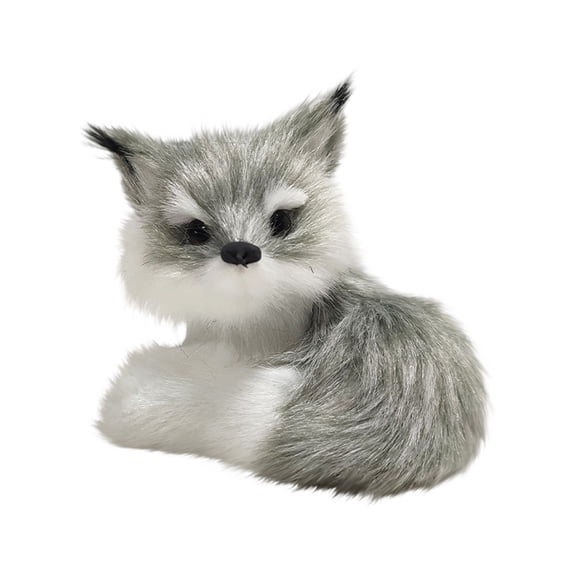 5.3in Realistic Fox Figurine Handmade Wildlife Model, Detailed Animal Statue for Desktop Decoration, Creative Forest Creature Sculpture, Animal Collectible