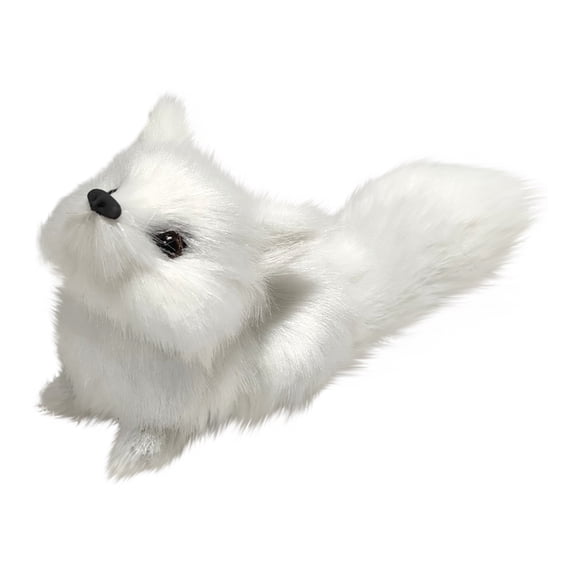 5.3in Realistic Fox Figurine Handmade Wildlife Model, Detailed Animal Statue for Desktop Decoration, Creative Forest Creature Sculpture, Animal Collectible