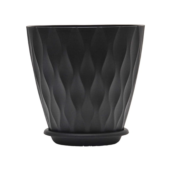 5.3x6 Inch Pots with Saucers, Thickened PP Material Planters, Small Flower Pots with Drainage Holes and Tray for Succulents Orchids Herbs Indoor Outdoor Garden