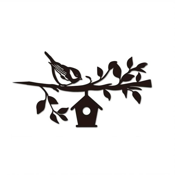 5.4×10 Inches Crafts bird Metal Silhouette Garden Stake, Metal Yard Art, Garden Tree Decorations Backyard Garden Patio Outdoor Decor