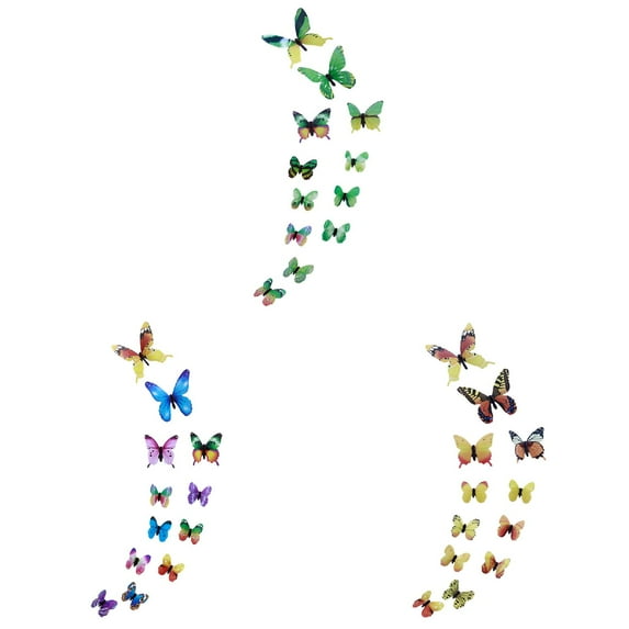 5/4/3/2/1 Sets Glow Butterfly Wall Decor Stickers,58Pcs Luminous Butterfly Wall Decals Colorful Wall Art Butterfly Decor DIY Glow In The Dark Wall Decals For Kids Girls Bedroom Bathroom Decorations