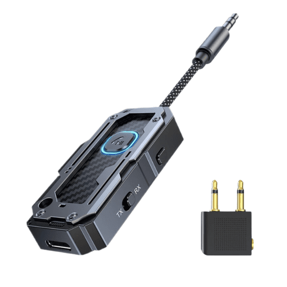 5.4 Bluetooth Transmitter Receiver Audio Adapter, Bluetooth Adapter for Car, Wireless Audio Receiver Transmitter, 3.5mm Bluetooth AUX Adapter for Car, Gym, Airplane, Home Stereo/Wired Headphones