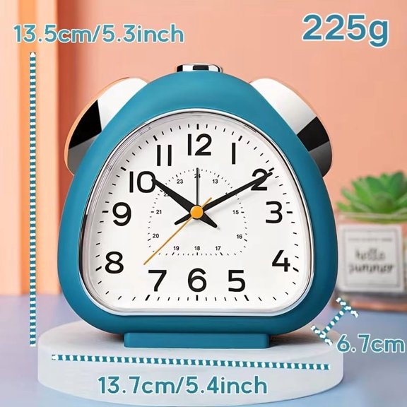 5.4 Inch Alarm Clock for Bedroom, 7 Music Ringtones, Silent Snooze Night Light