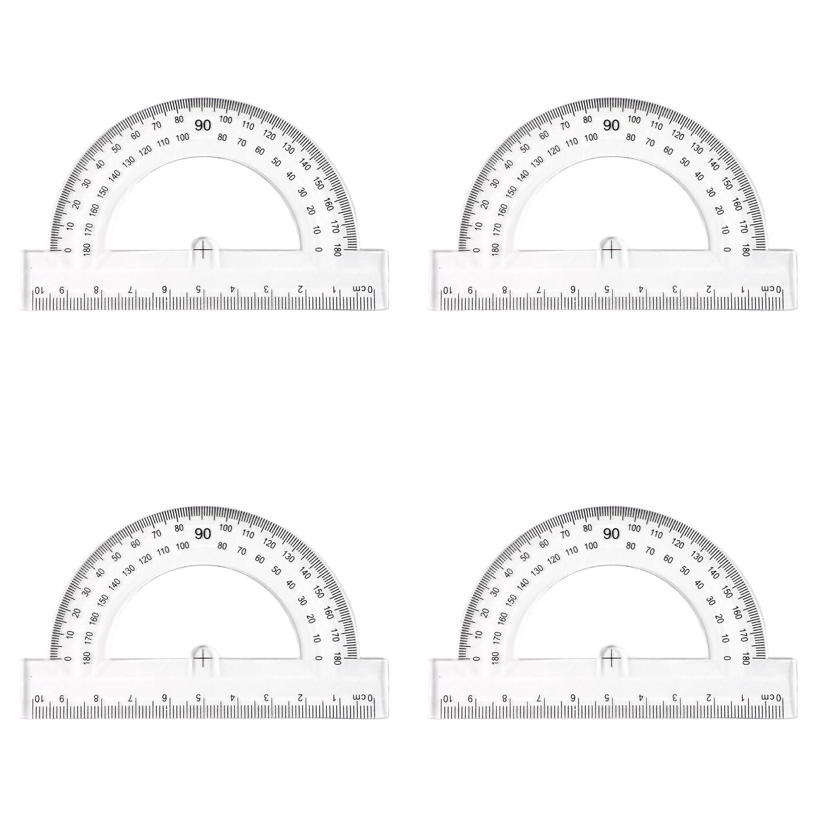 Protractor Math Under $5 4 Inch Clear Protractor, Math Protractors 180 Degrees ...