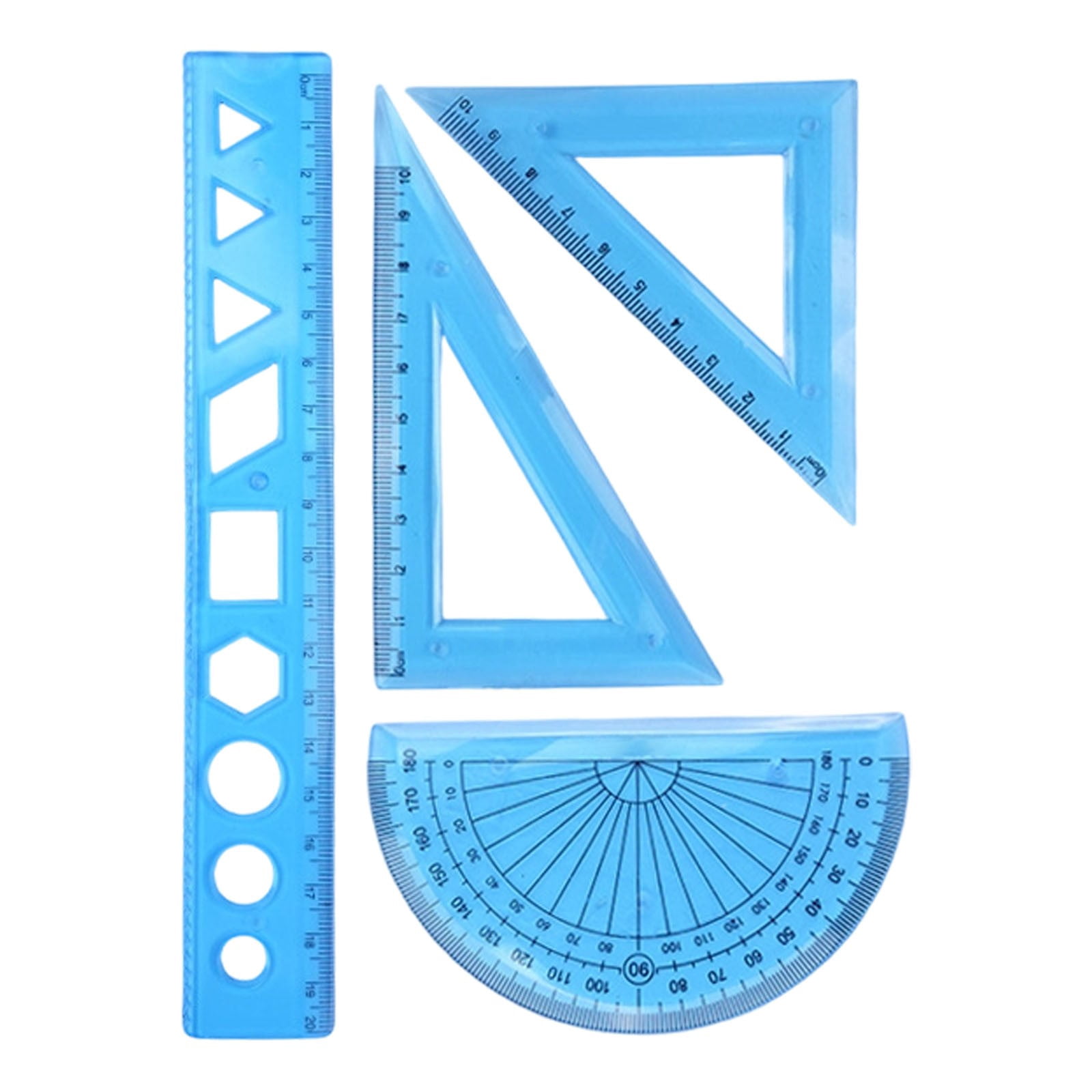 Under $5 4 Pack Flexible Ruler Set, Bendable Straight Rulers with Small ...