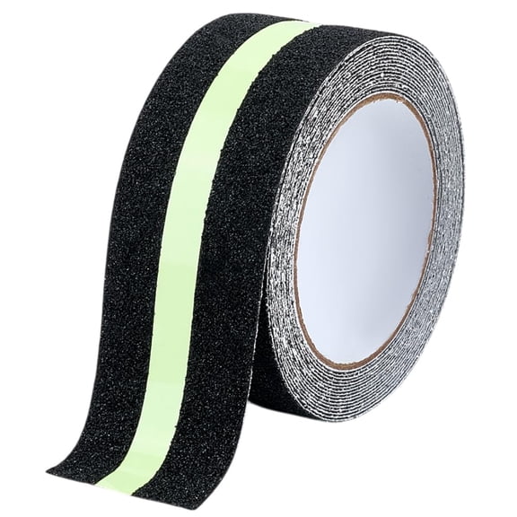 5.4 Yards Anti Slip Grip Tape with Glow in The Dark Stripe 2 Inch Non Slip Stair Treads PVC Non Skid Treads Tape Adhesive for Stairs Tread Step Indoor Outdoor Car Styling (Green) Green