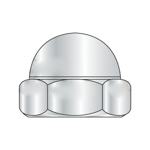 5-40 Closed End Acorn Nuts / Low Crown / Steel / Nickel (Quantity: 2,000 pcs)