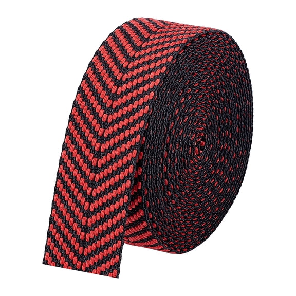5.47 Yards Polycotton Webbing Jacquard Webbing with V Pattern Flat Webbing for Webbing Bag Handles DIY