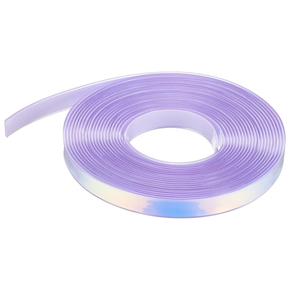 5.47 Yards Silicone Lanyard String, 12mm Wide Bright Color Lacing Cord Laser Reflective Lanyard String for Crafts Weaving DIY Handmade Bracelets Clothes Keychain, Light Purple