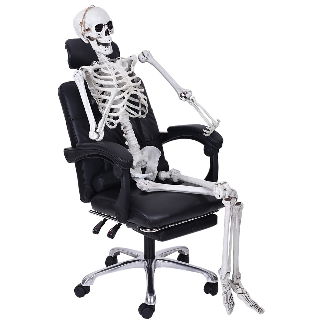 5.4Ft Halloween Posable Skeleton, Realistic Life Size Human Skeleton