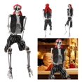 5.4ft Life Size Pirate Skeleton Realistic Human Full Body Skeleton