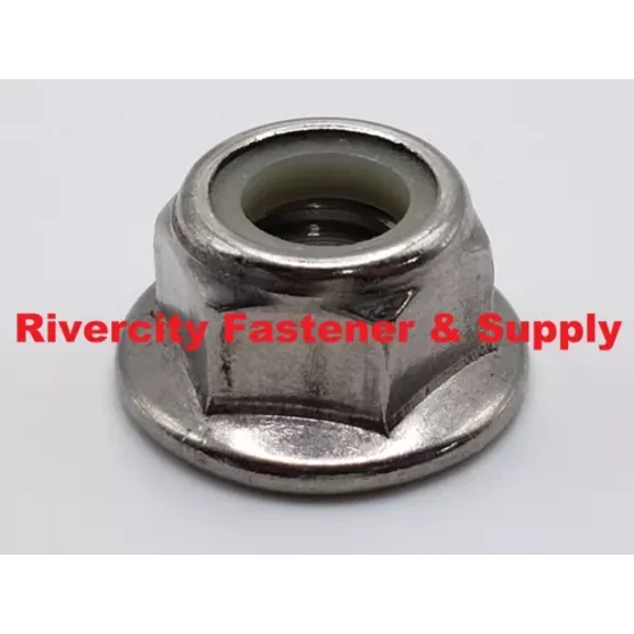 (5) 5/16-18 Nylon Insert Hex Flange Lock Nuts Stop Nut Nyloc 5/16X18 Stainless