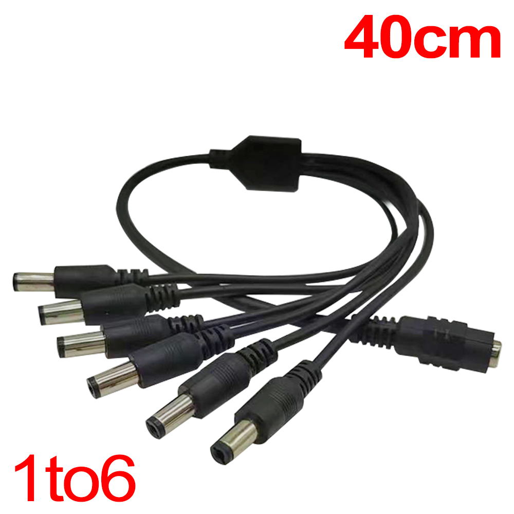 Cavo Splitter Alimentazione DC 12V 1 Femmina A 2/3/4/5/6/8 Maschi Per CCTV LED