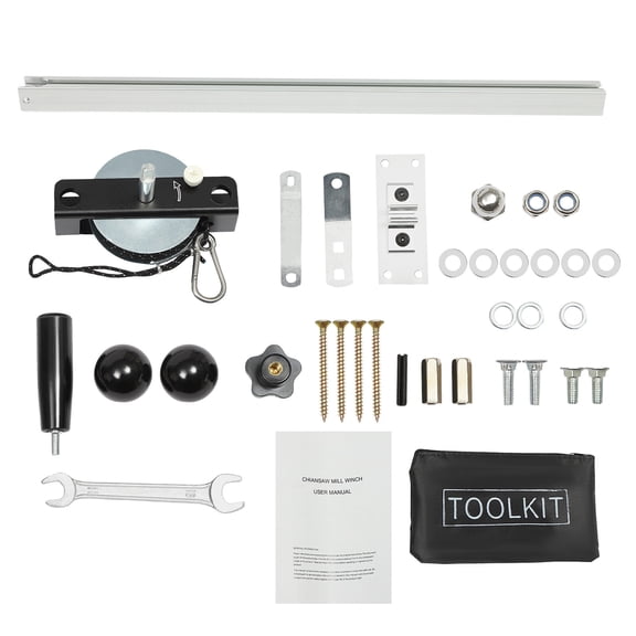 5.5*3.5*1.6 Modern Silver Black Auxiliary Oiler Winch Kit With Handle for Chainsaw Mill Milling Equipments
