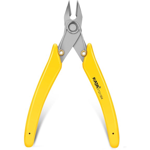 5.5" Micro Wire Cutters, Flush Cutters for Electronics & DIY Crafts | Sharp Stainless Steel Blades for Clean Precision Cuts on Wire, Components, Jewelry Making, Compact Wire Snips in Tight Space