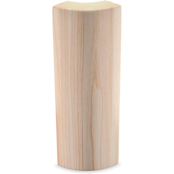 5.5" x 3/4" Rounded Outside Bullnose Corner Baseboard Molding and Trim Block. Pine. Fits Standard 3/4" Rounded Bullnose Corners. (1)