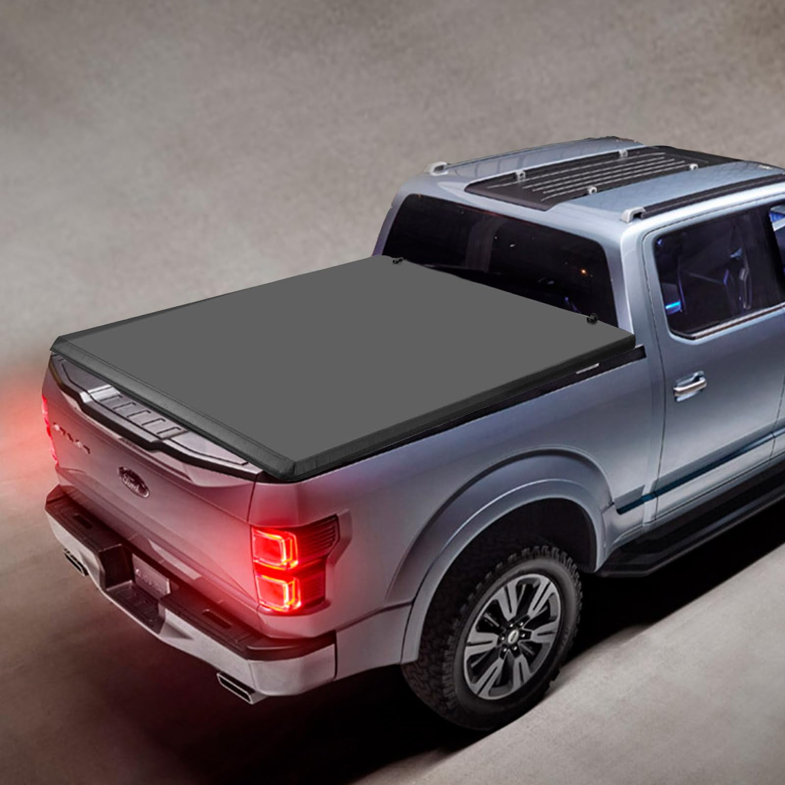 Autodayplus 5.5ft Hard Tri-Fold Tonneau Cover For Ford F150 2004-2020 – Black Textured