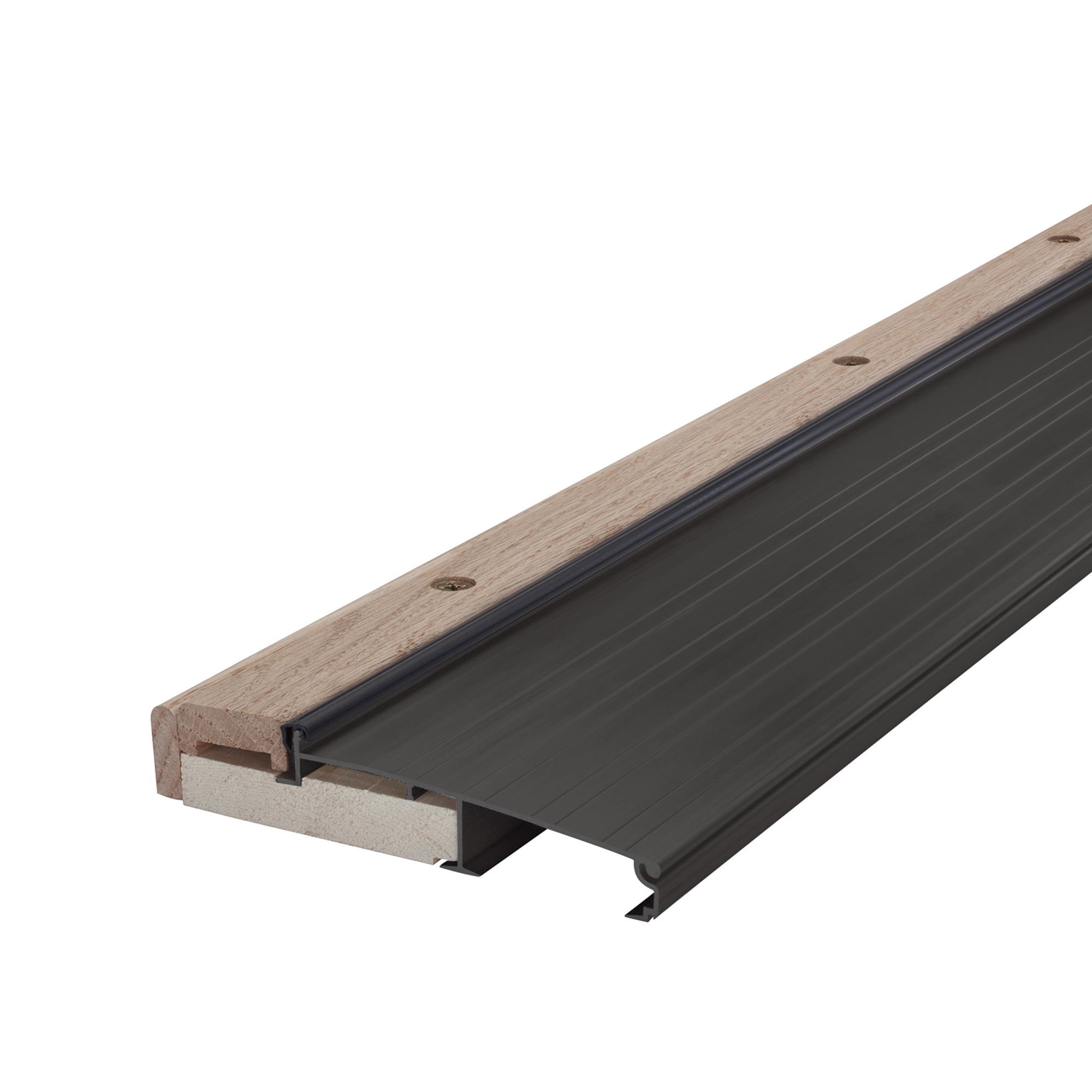 M-D Building Products 78634 5-5/8 in. x 1-1/8 in. x 36 in. Bronze Adjustable Aluminum & Hardwood Threshold