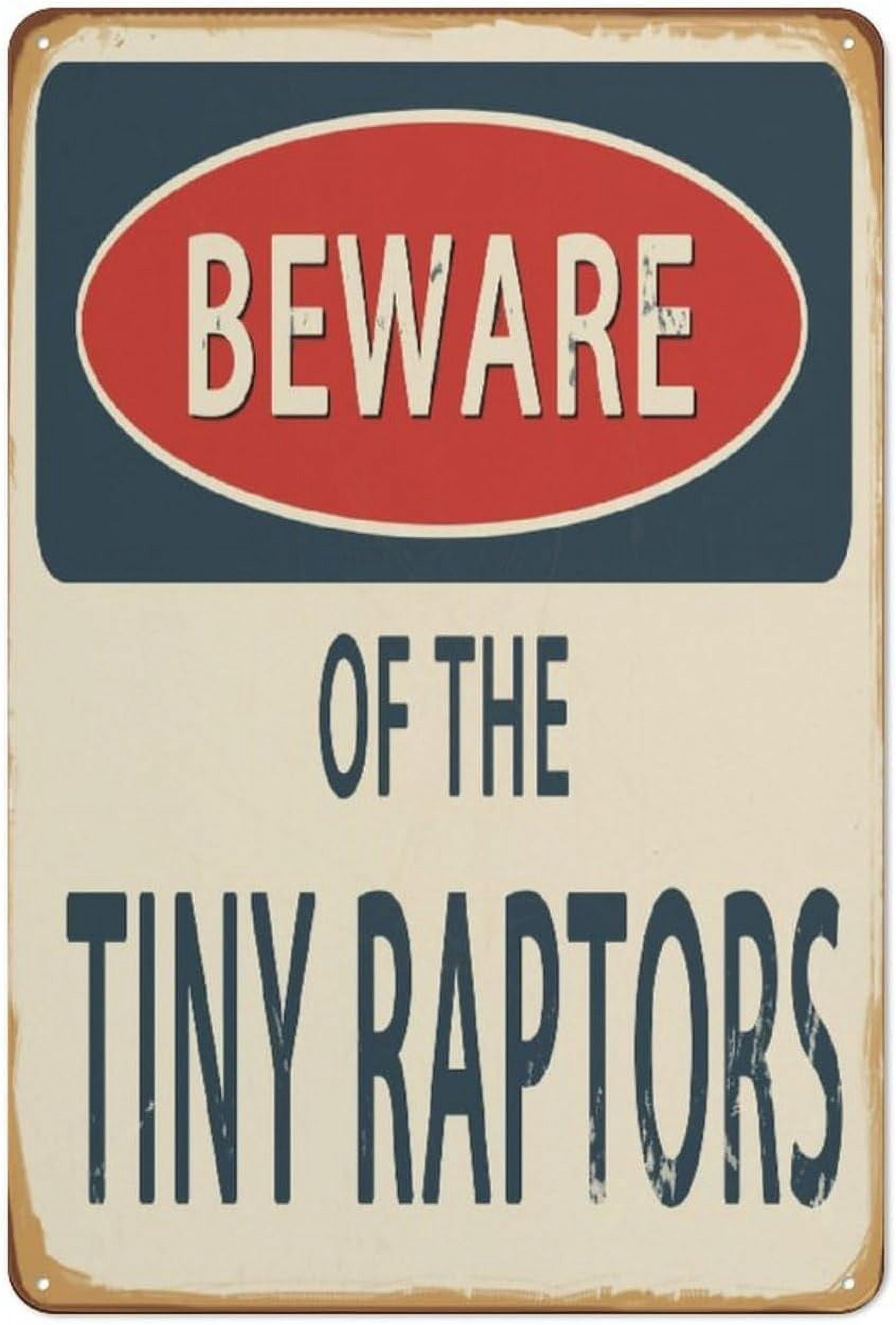 5.5×8 inch Beware Of The Tiny Raptors Aluminum License Plate Fits Any ...