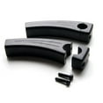 thumbnail image 1 of 5.5" Black Motorcycle Handlebar Pullback Risers (1" Bar) Hand Bar Risers Riser Custom Billet Chrome Compatible with Honda Yamaha Kawasaki Suzuki Harley Davidson Cruisers Choppers Motorcycle Bikes, 1 of 4