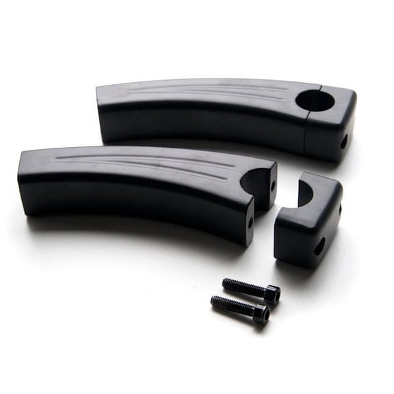5.5" Black Motorcycle Handlebar Pullback Risers (1" Bar) Hand Bar Risers Riser Custom Billet Chrome Compatible with Honda Yamaha Kawasaki Suzuki Harley Davidson Cruisers Choppers Motorcycle Bikes
