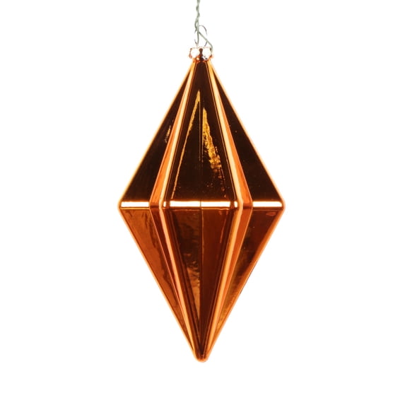 5.5" Brn Orange Shiny Finial Orn 4/bag