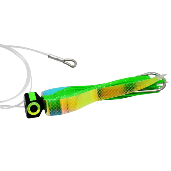 5.5" Carolina Skimmer - Fully Rigged Mahi, Tuna Lure Green