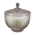 thumbnail image 1 of 5.5"D Glass Rib Apothecary Candle with Lid - Peony, 1 of 5