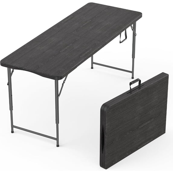 Utility Usage Table 5.5 Feet Adjustable Foldable Table with Built-in Handle Steel Legs ...