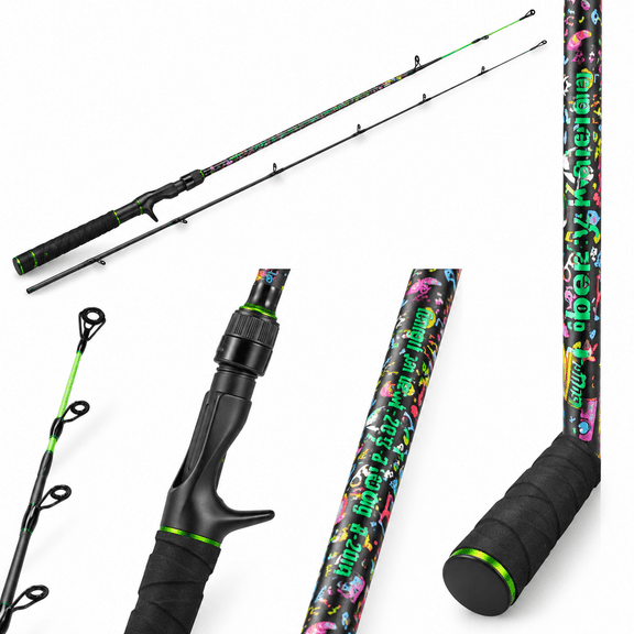 5.5 Feet Baitcaster Rod Carbon Medium Action Fishing Rod with SIC Ceramic Guides
