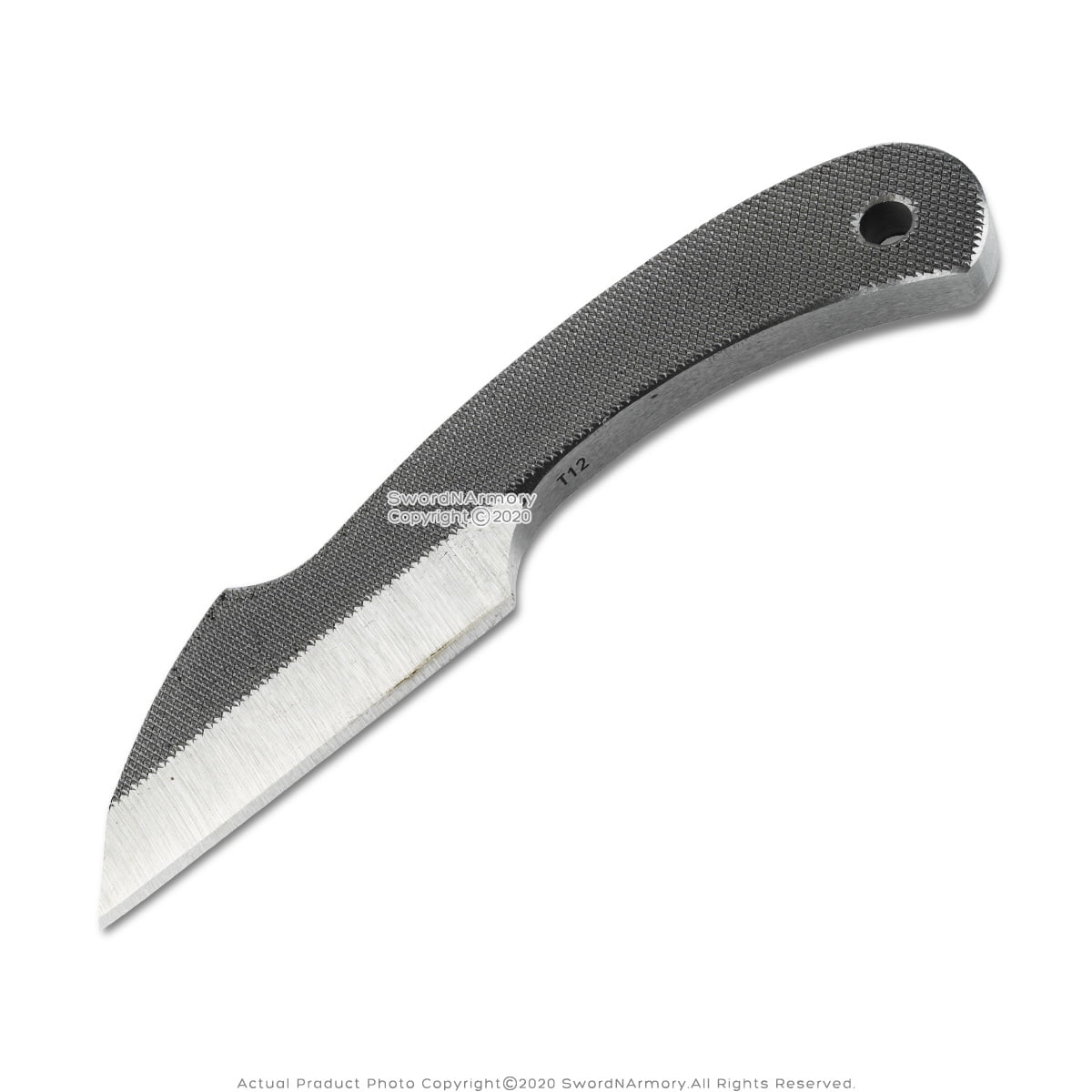 5.5” Fixed Blade Tactical Knife T12 Steel File Finished Hilt with Kydex Sheath
