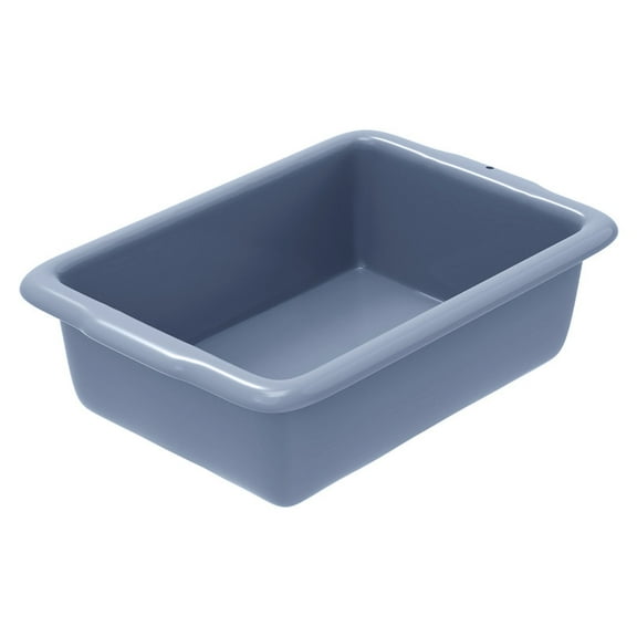 5.5 Gallon Gray Plastic Standard Bus/Utility Box, Dishwashing Tub for Restaurant Kitchen Storage, 21" x 15" x 6".