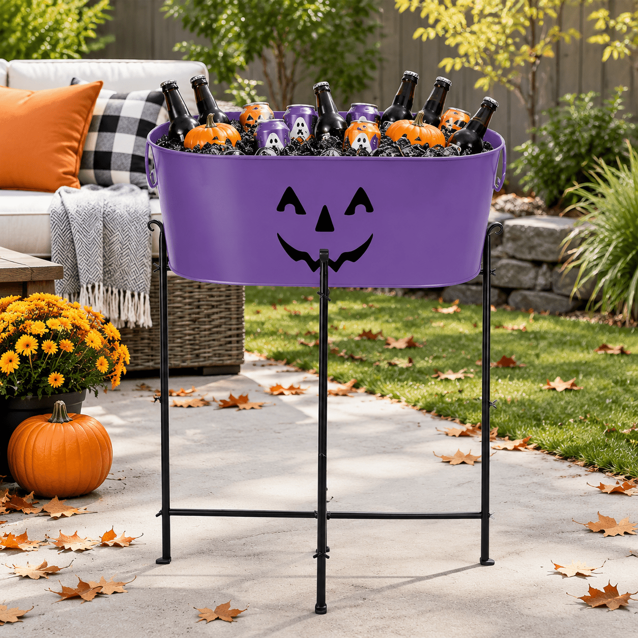 5.5 Gallon Large Galvanized Bevertub Ice Bucket With Stand - Walmart.com